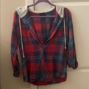 Cute flannel with hood